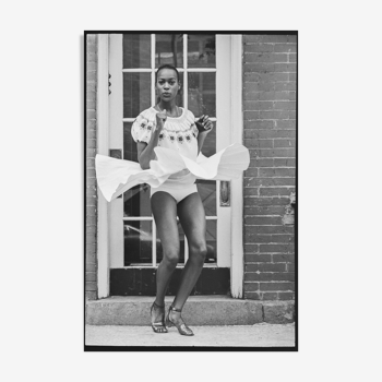Tirage photo argentique noir blanc baryté New-York Arrestation Format 30cmx45cm