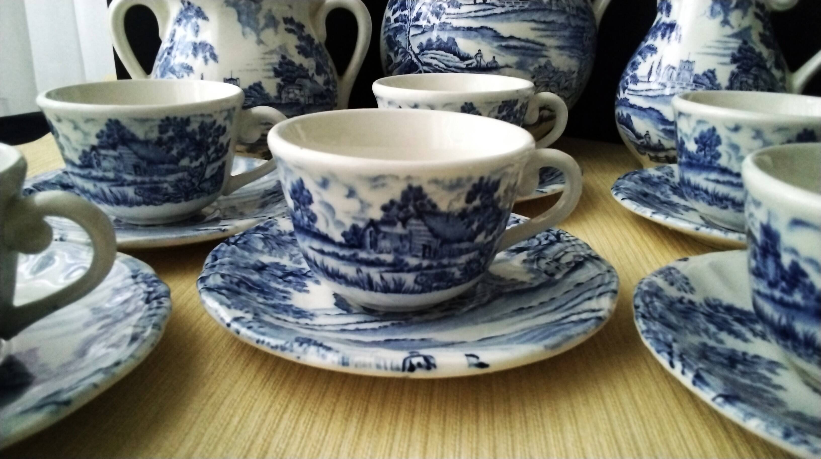 Lunéville earthenware coffee service "English Style"
