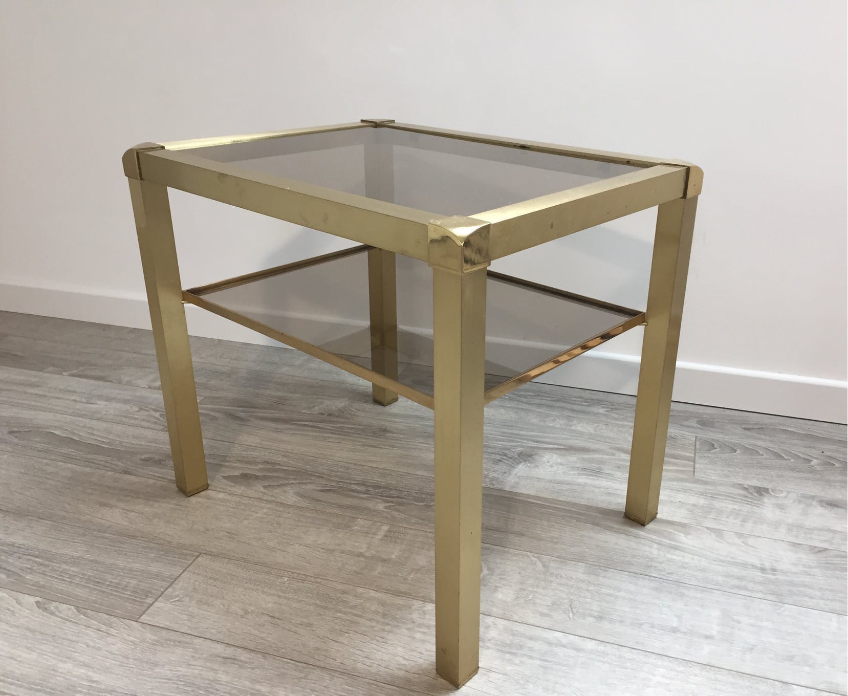 Table brass and glass Mara