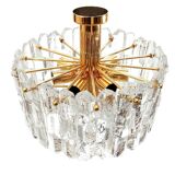 Murano glass light fixture in brass Palazzo, Kalmar, Austria, 1970s