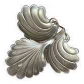Plat serviteur art nouveau en métal argenté