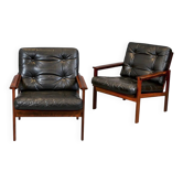 Pair of Capella armchairs by Illum Wikkelso