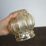 Orange moulded glass lampshade