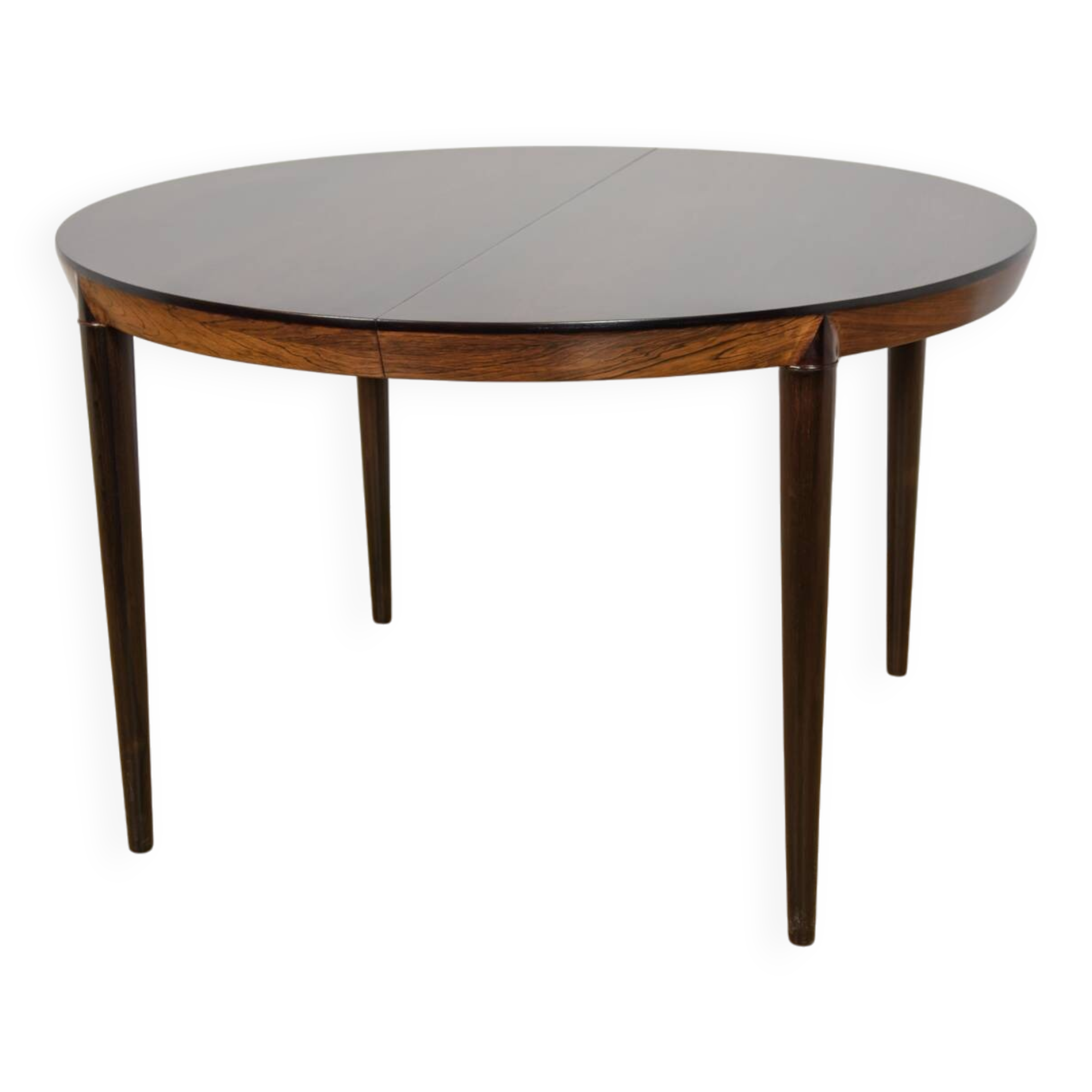 Mid-Century Round Rosewood Dining Table Model 71 by Severin Hansen for Hasl