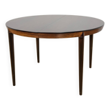 Mid-Century Round Rosewood Dining Table Model 71 by Severin Hansen for Hasl