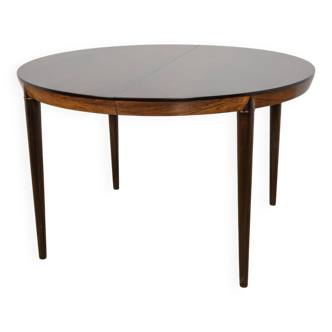 Table à manger ronde en palissandre du milieu du siècle, modèle 71, par Severin Hansen pour Hasl