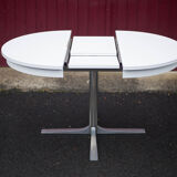 Round table formica white vintage 60/70