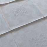DC/DG Vintage Monogram White Linen Napkins (Set of 4+2)