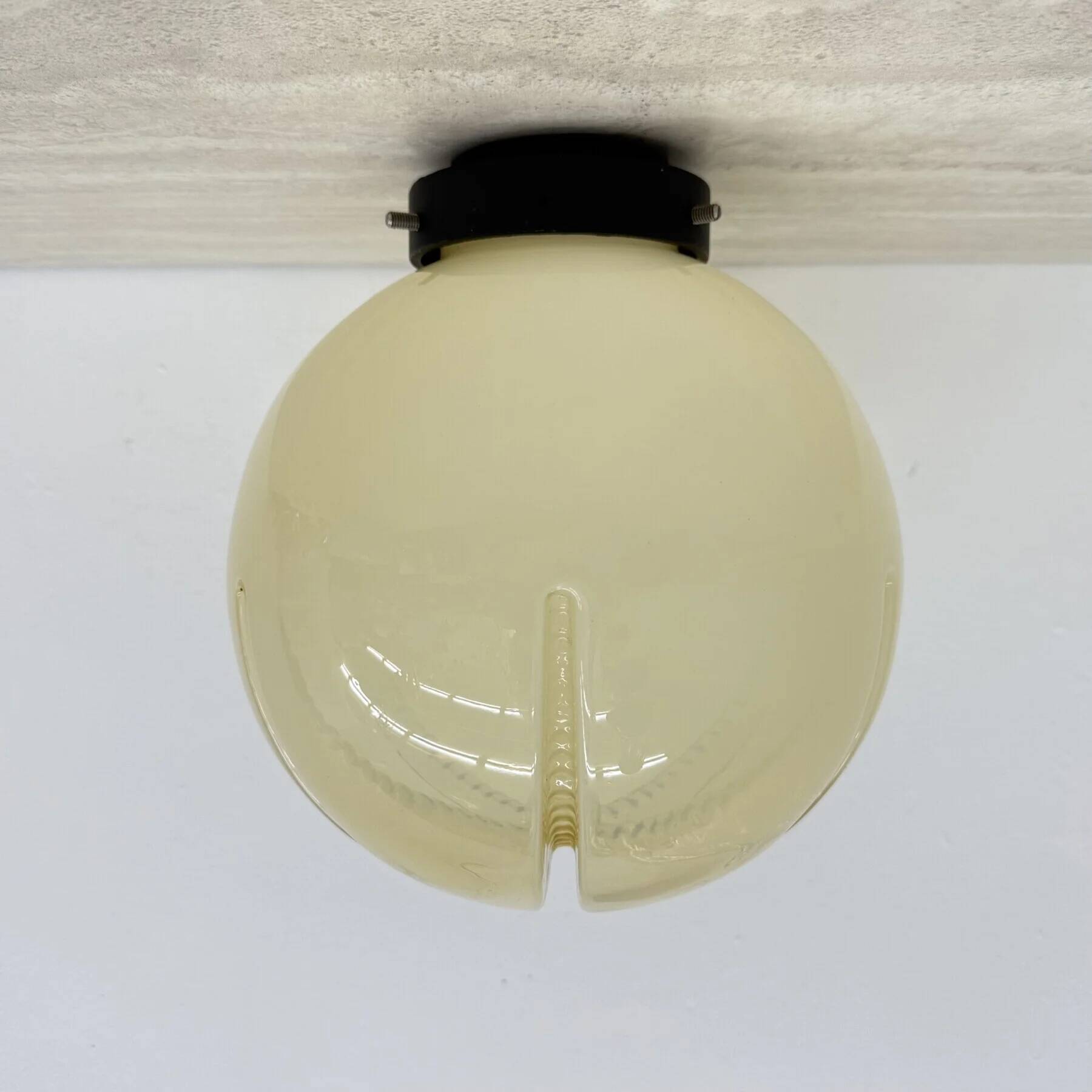 Mid-century Italian glass ceiling lamp, 1970s