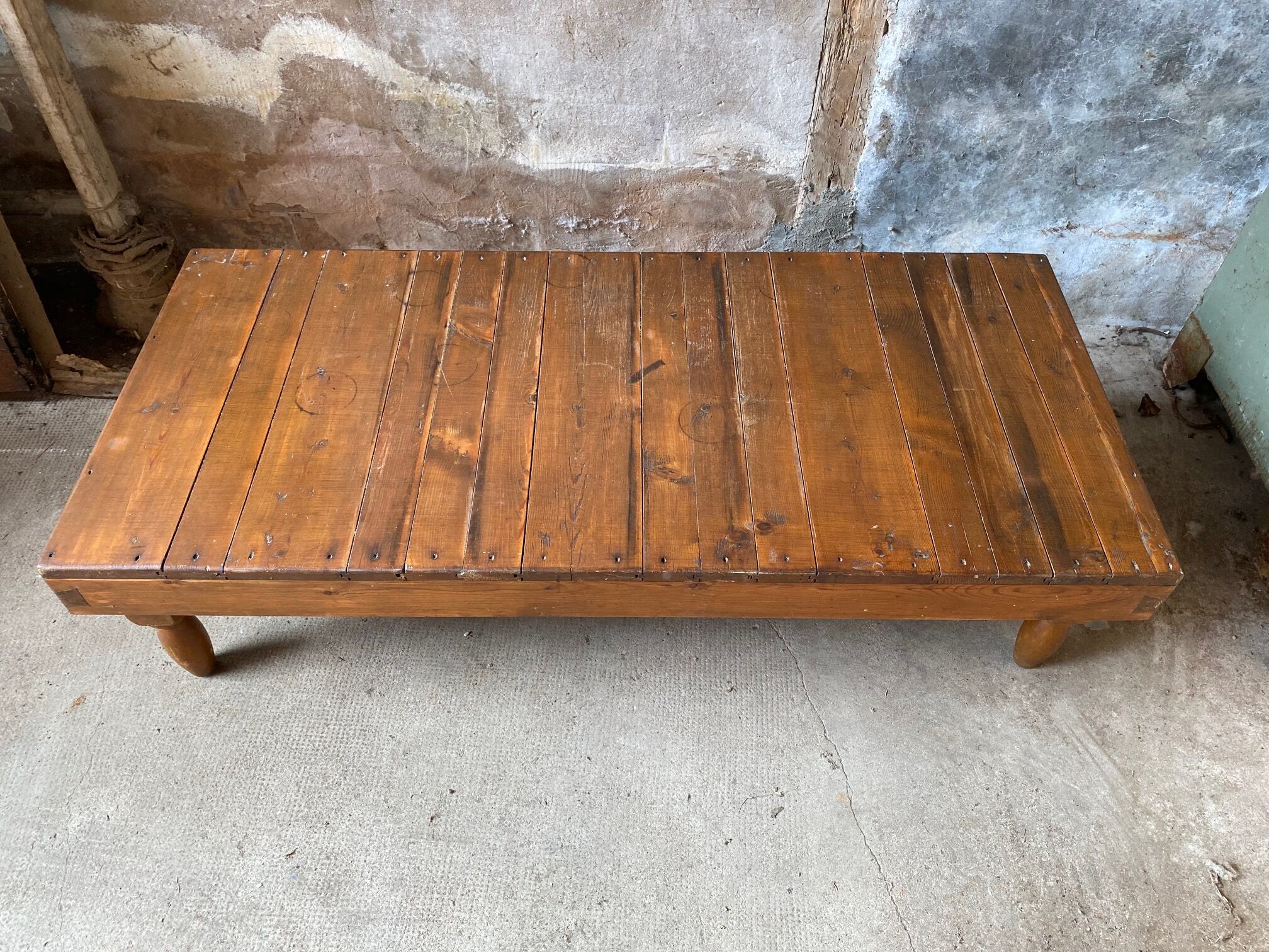Solid wood coffee table 1950s