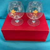 2 Napoleon baccarat glasses, original box