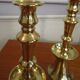 Paire de bougeoirs laiton massif vintage