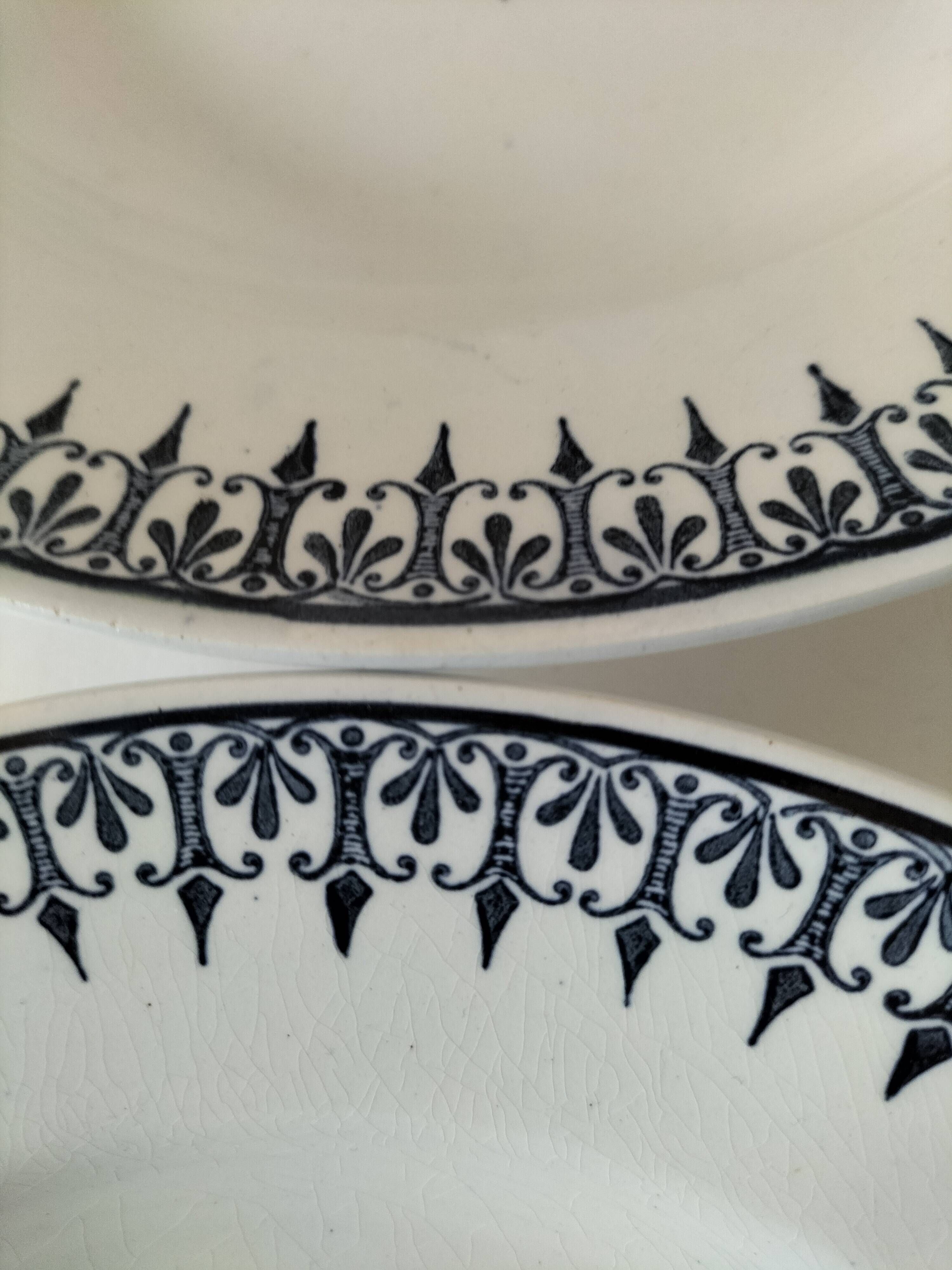 Set of two ironstone deep plates Saint-Amand Primax