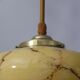 Art Deco Suspension with Beige Glass Shade and Twisted Stem - circa 1920-1930