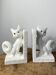 Pair of vintage stone cat bookends