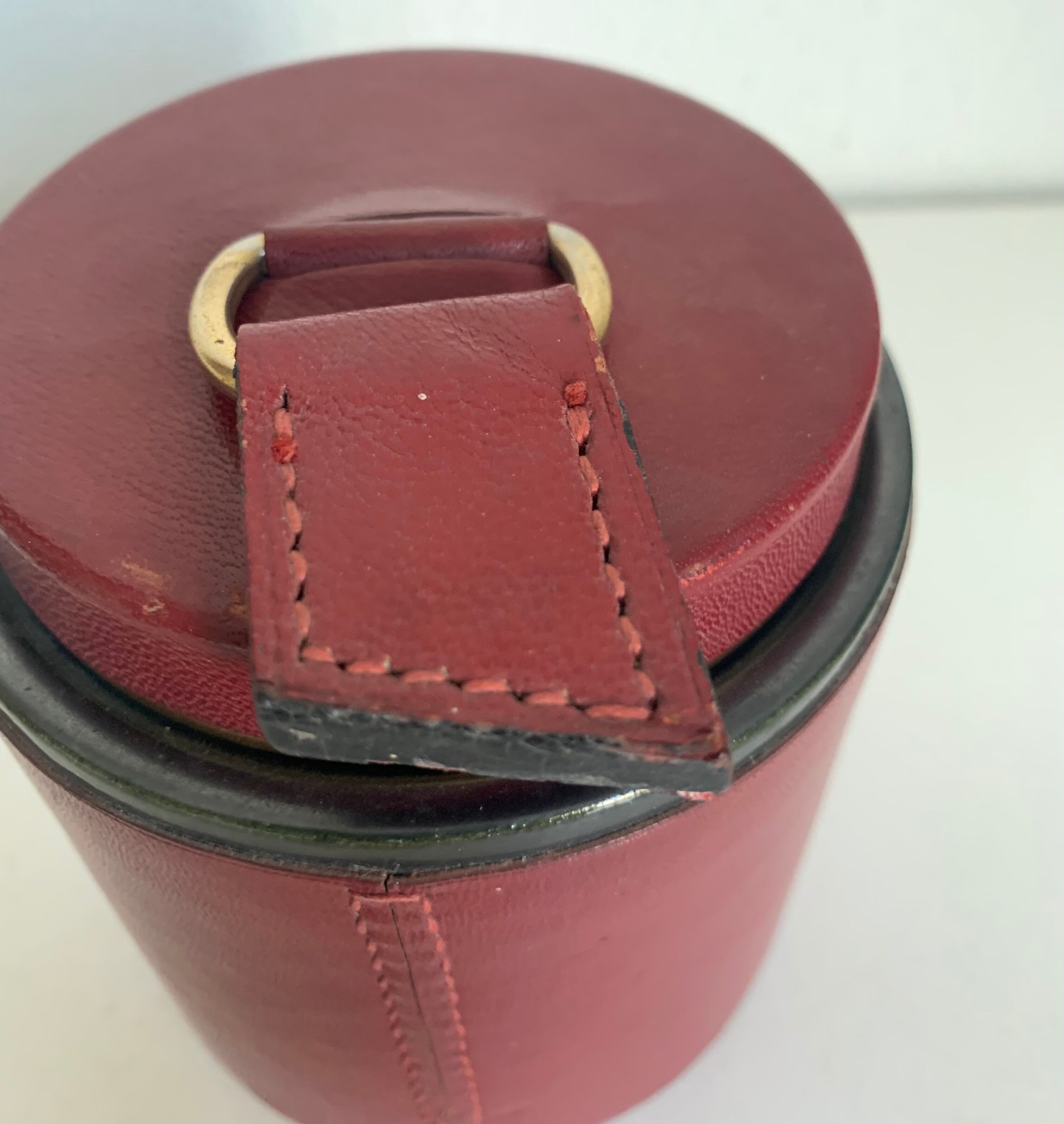 Porte-cigarettes vintage 1960 Longchamp cuir cheval - 11 x 10 cm