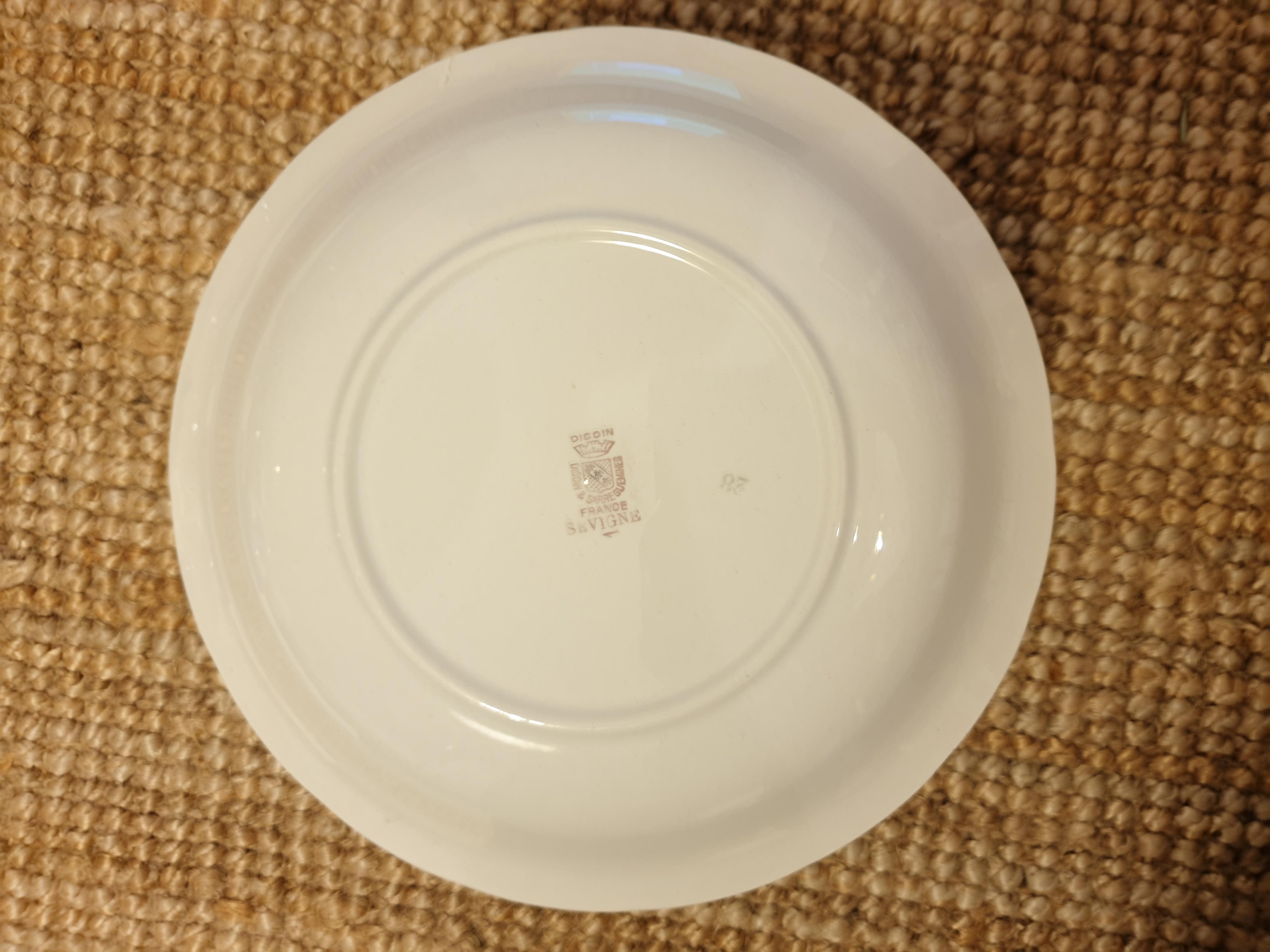 12 plates Digoin Sarreguemines