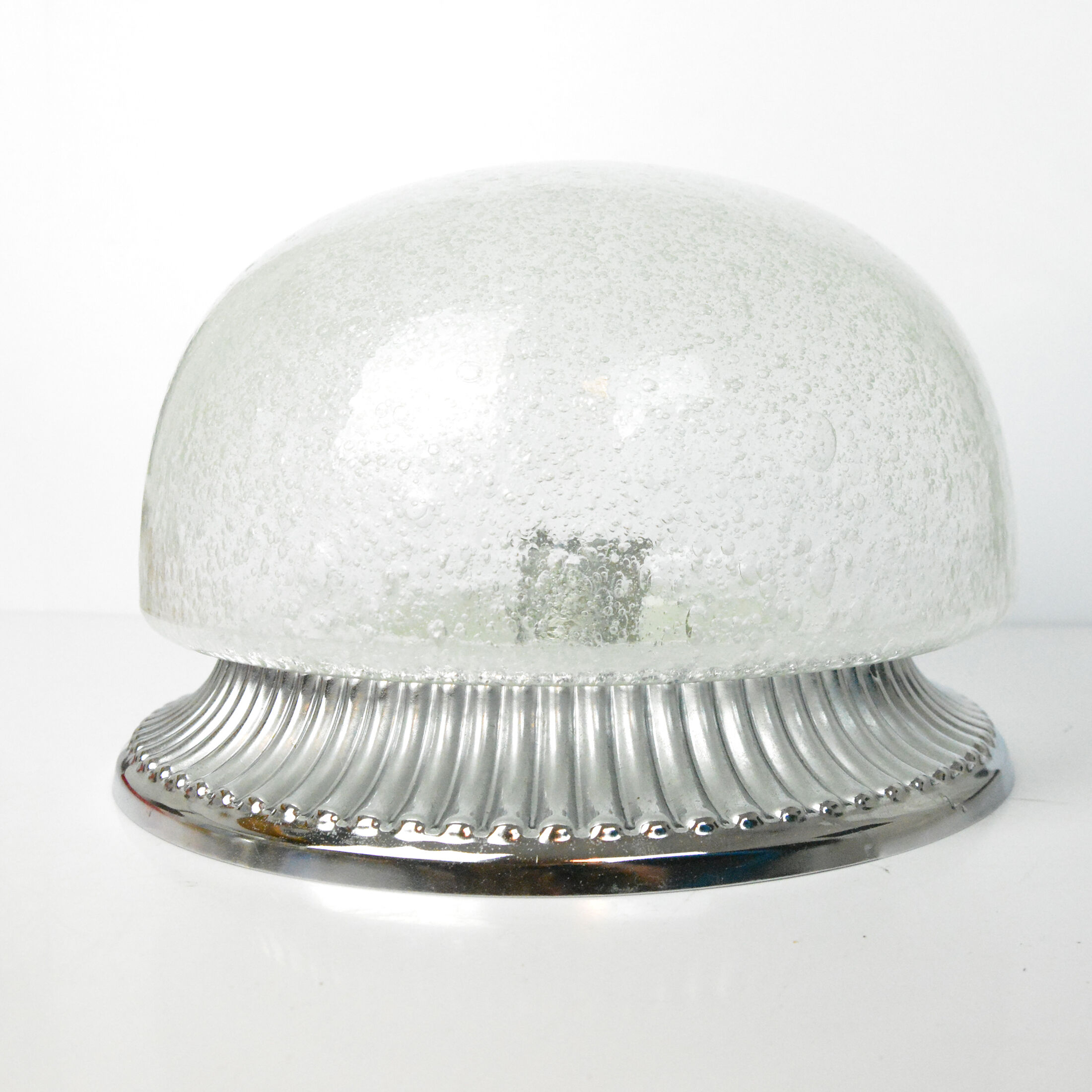 1970s modern large chrome plafond, Hillebrand, Germany