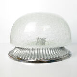 1970s modern large chrome plafond, Hillebrand, Germany