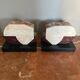 Pair of luxury art deco marble bookends