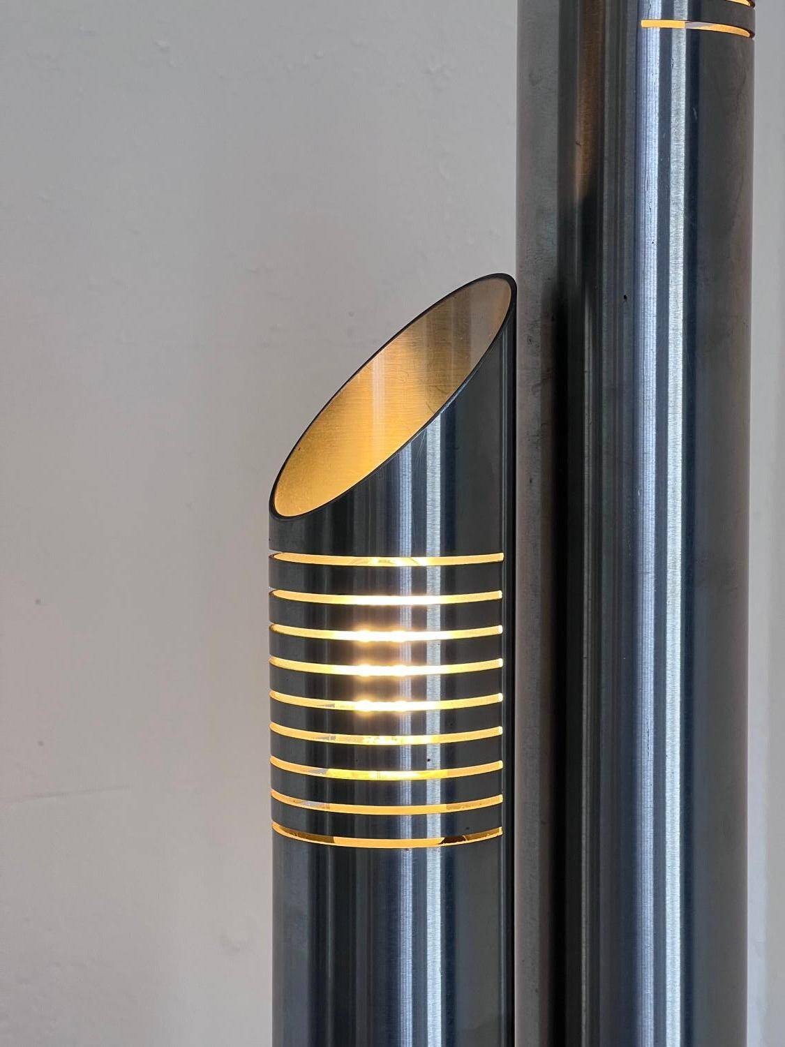 Stainless Steel Floor Lamp by Fontana for Reggiani, Italian Collectible Design