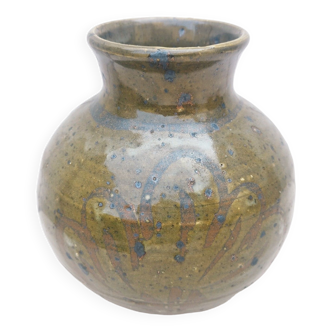 Ventrus vase in glazed stoneware Morvan vintage