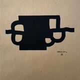 Original screenprint on tobacco paper by Eduardo CHILLIDA, Antzo II, 1985