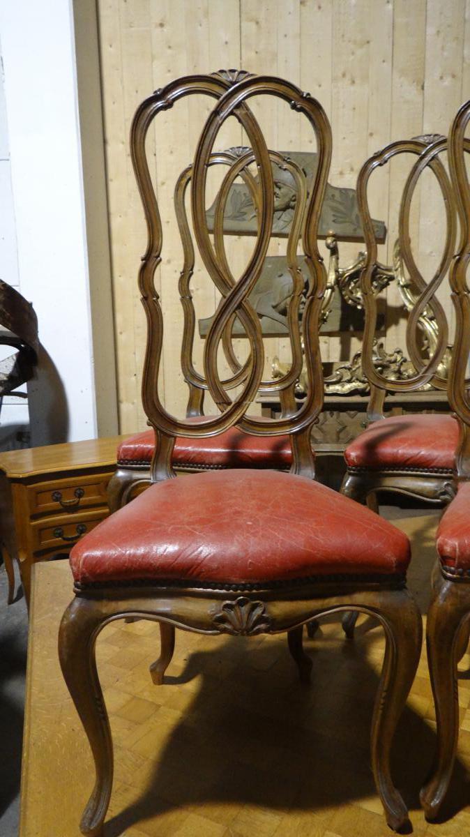Six chairs Venetian era 1900