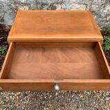 Vintage chest of drawers in solid raw wood from 1950