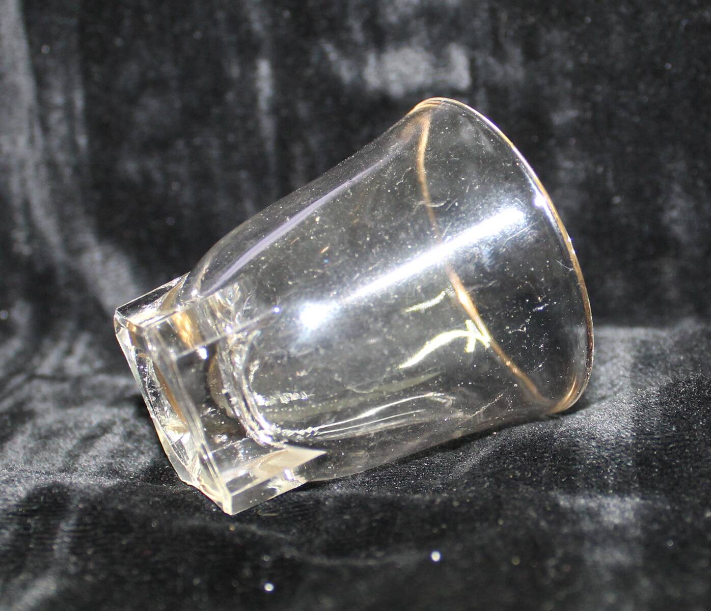 Set of 6 liqueur glasses with golden threads - Art Deco 1940 certified