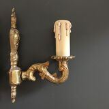 Pair of gilded bronze wall light
