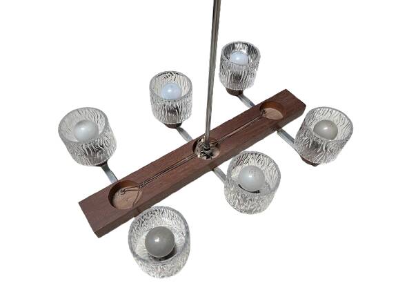 Art Deco light fixture composed of six lights