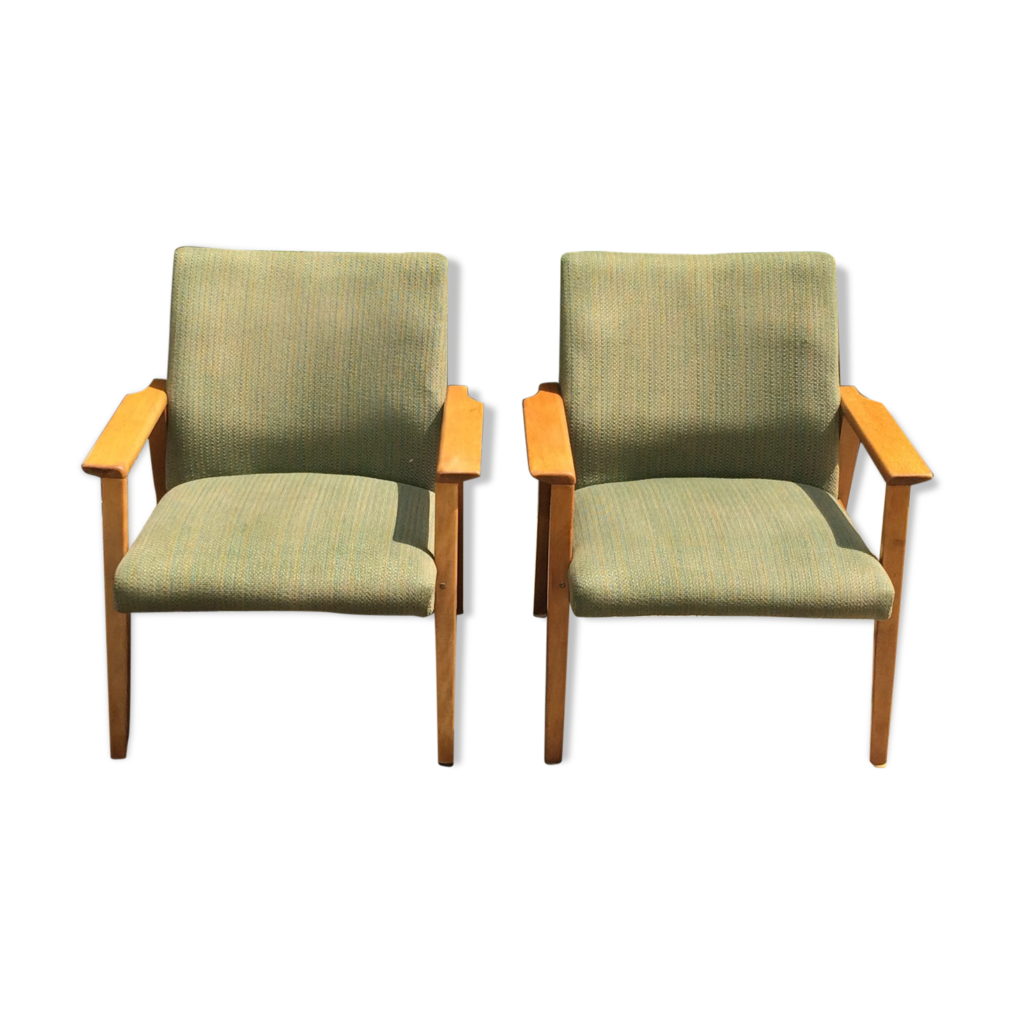 Set of 2 vintage Scandinavian style armchairs