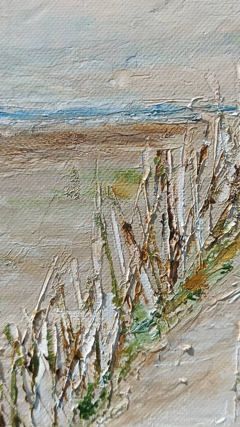 Oil painting on canvas signed seascape