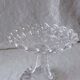 Crystal cut bowl on a fish head foot, late 19th century.