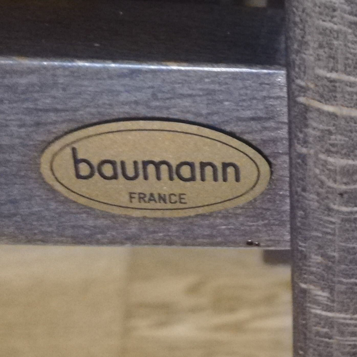 Pair of Baumann armchairs in stained beech model "Argos"