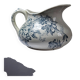 Toilet bowl Terre de Fer "Floréal", Givors pottery, 19th-century floral decoration.