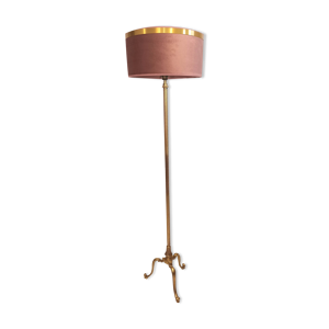 Lampadaire baroque en laiton doré