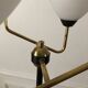 Modernist floor lamp with 4 lights in brass and opaline, Stilnovo style – Year 1960