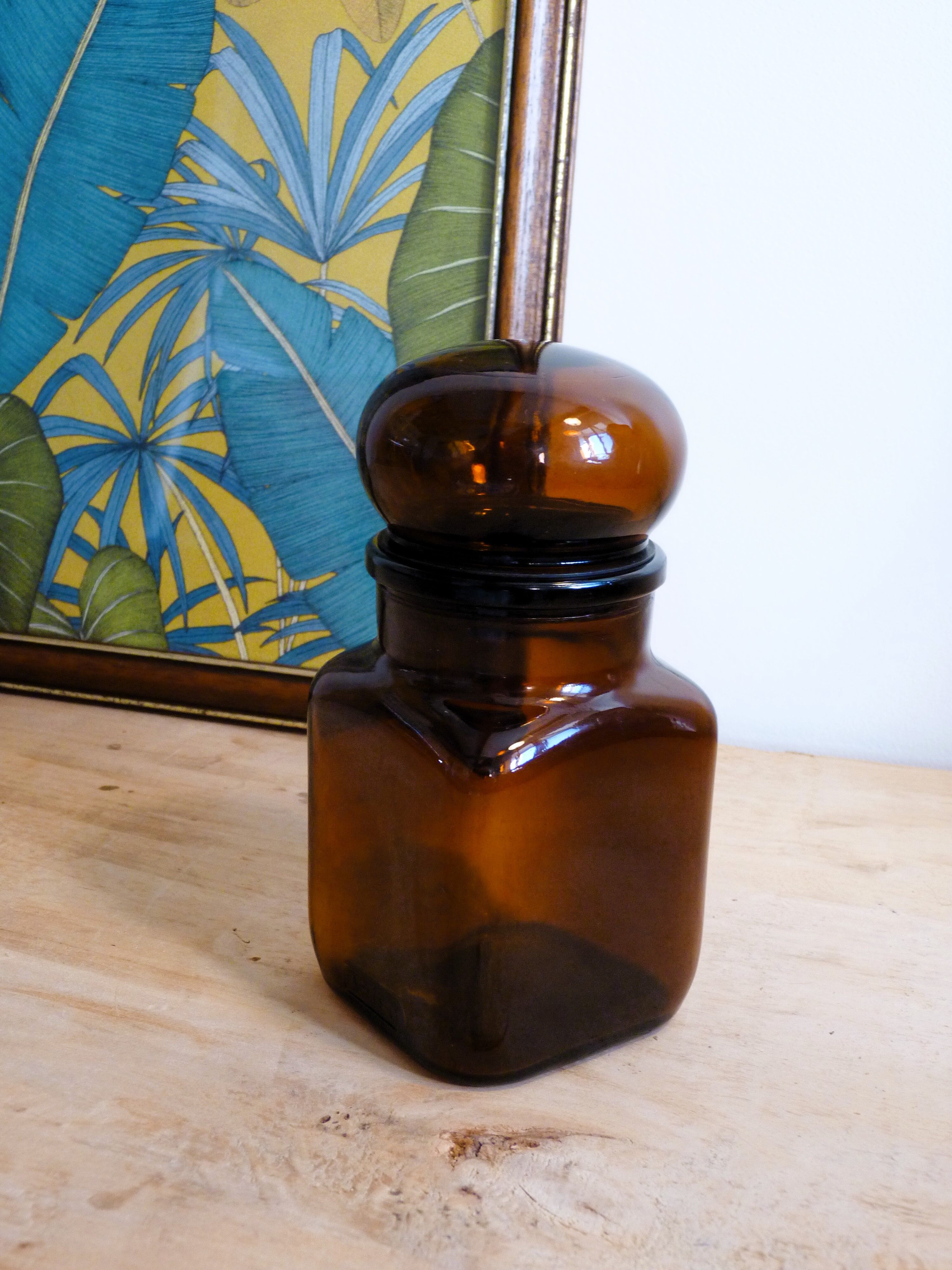 Ariel laundry apothecary style jar - amber glass