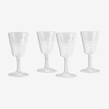 4 verres à liqueur en cristal