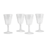4 crystal liquor glasses