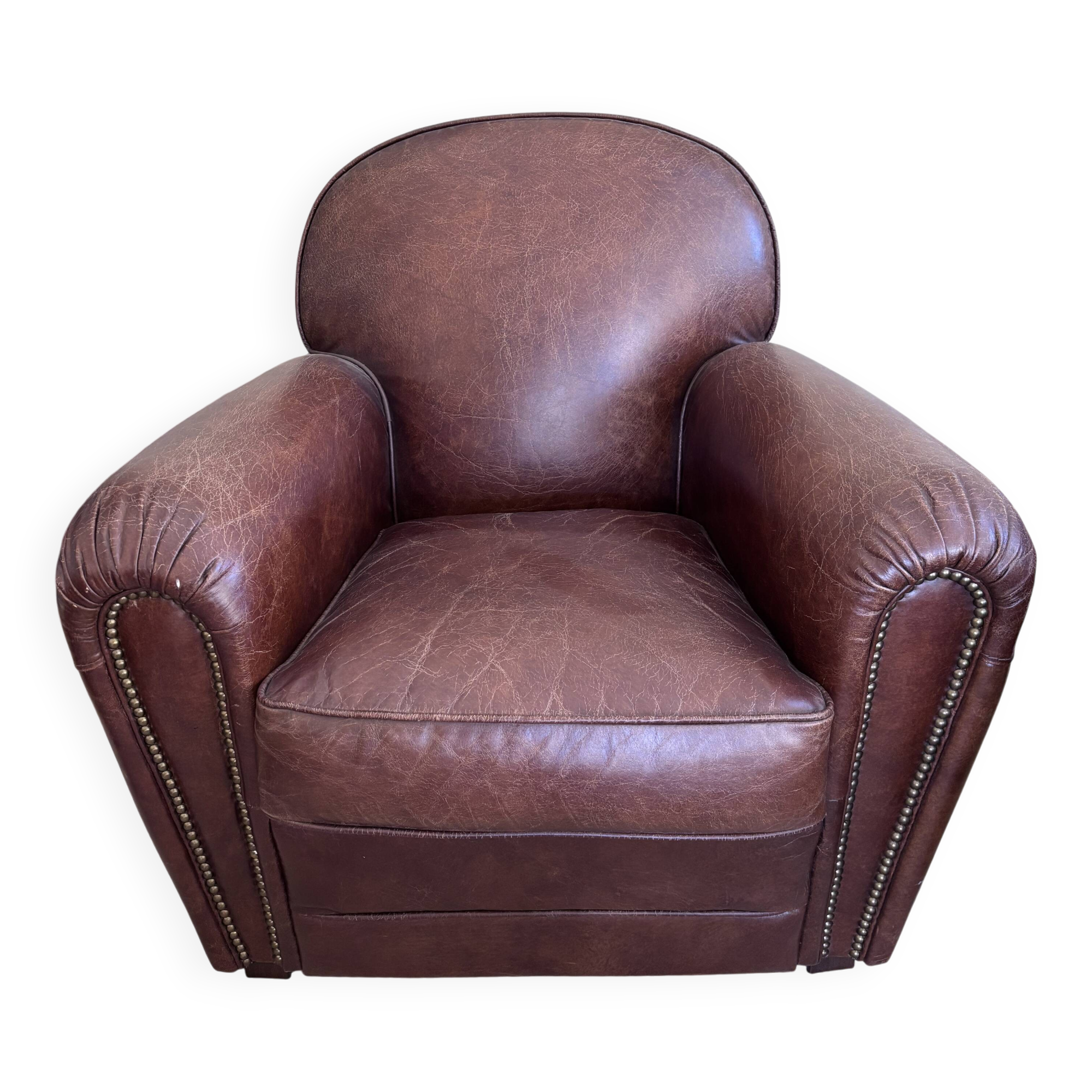 Leather club chair