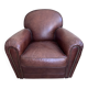 Leather club chair