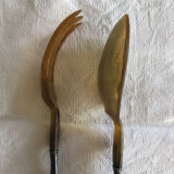 Old corn and silver salad cutlery