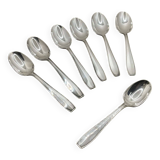 Set of 6 small CHRISTOFLE ATLAS model spoons in silver-plated metal