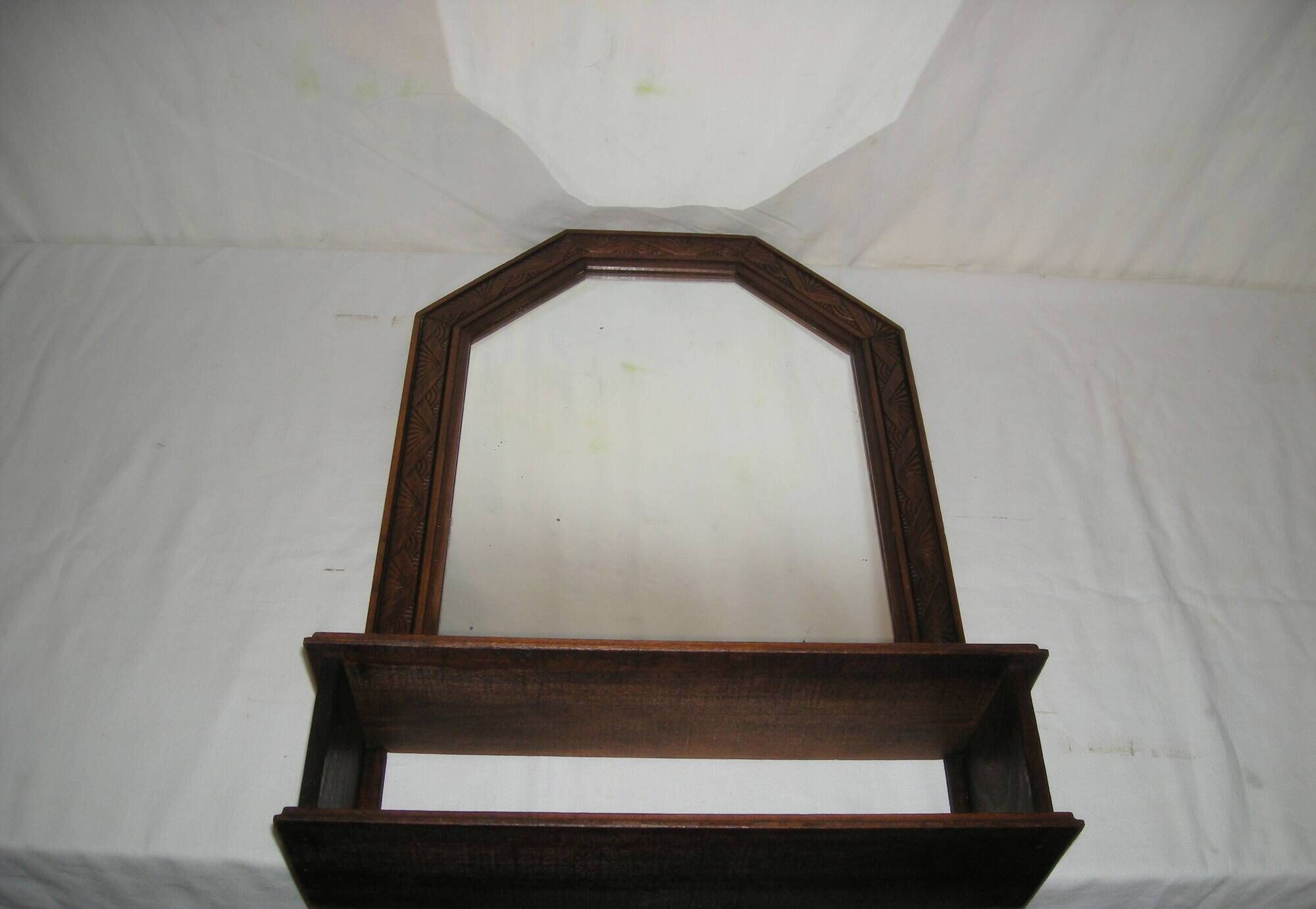 Art Deco wall-mounted tablet mirror from the 1930s.