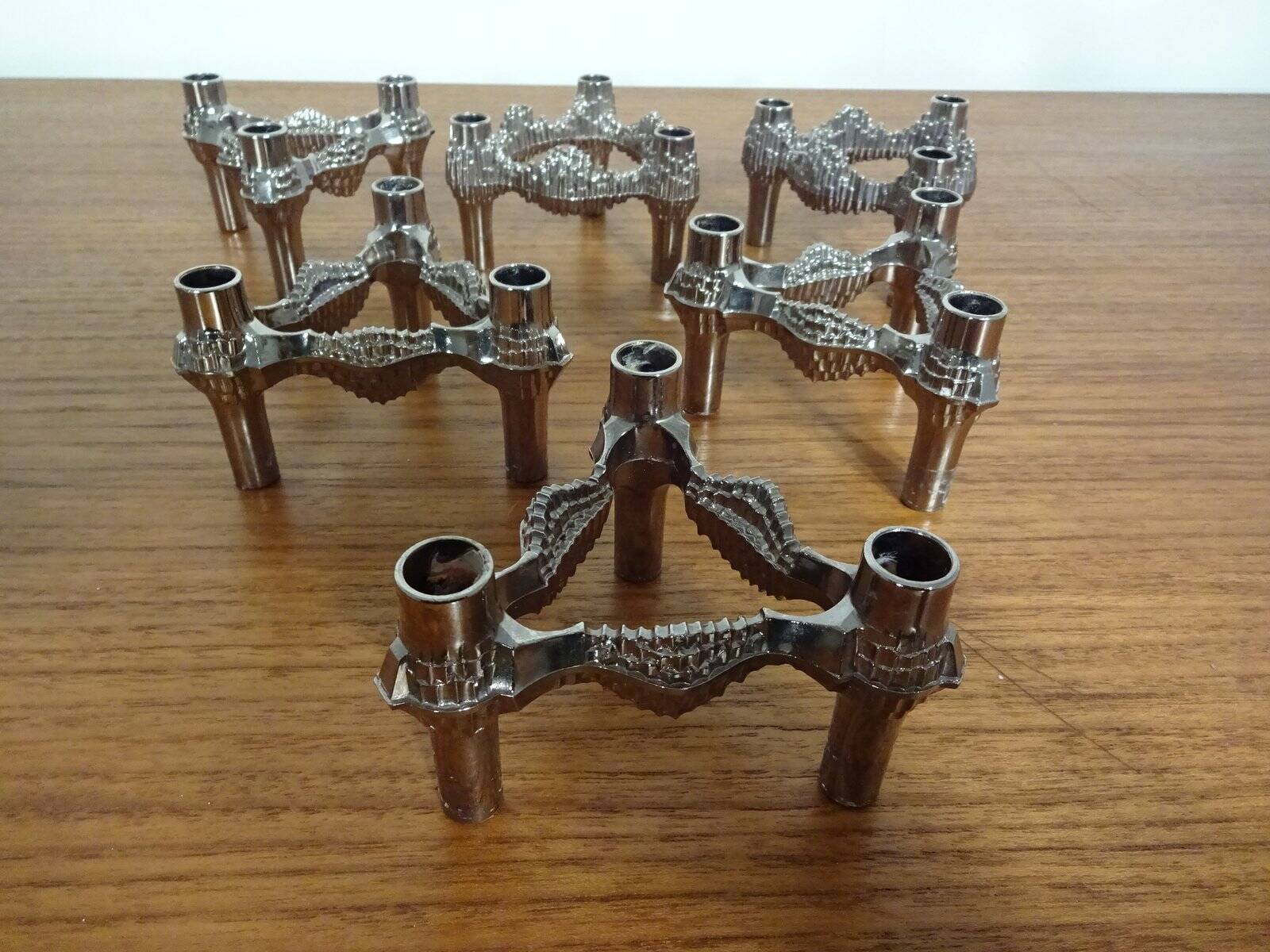 Candleholders by Ceasar Stoffi & Fritz Nagel for BMF, 1960s, Set of 6