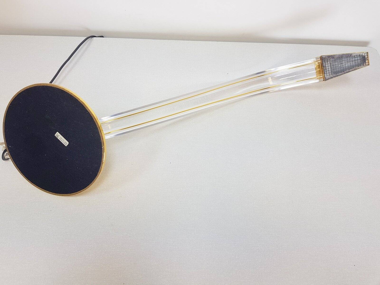 Vintage Cobra Desk Lamp in Brass and Acrylic from Grupo Mci, 1970