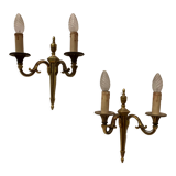 Paire d'appliques de style Louis XV en bronze doré XX siècle